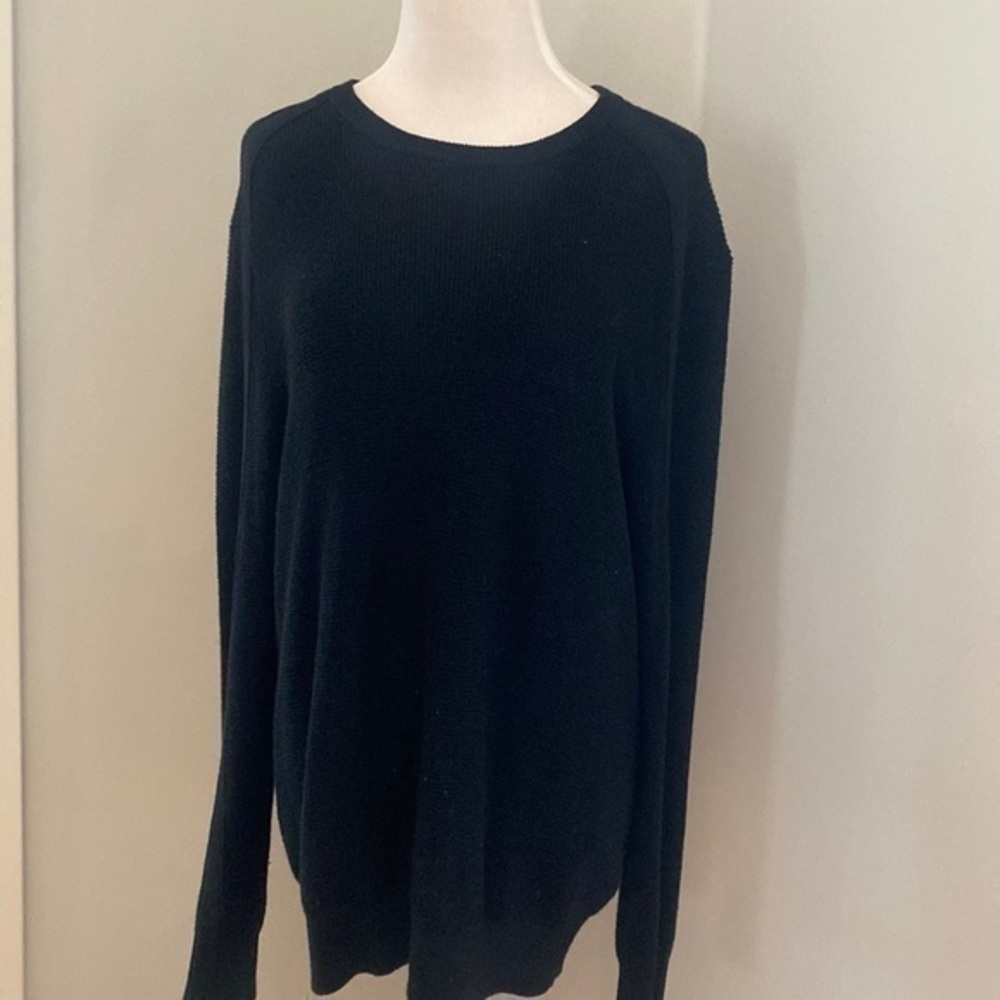 DKNY Black Long Crew Neck Sweater